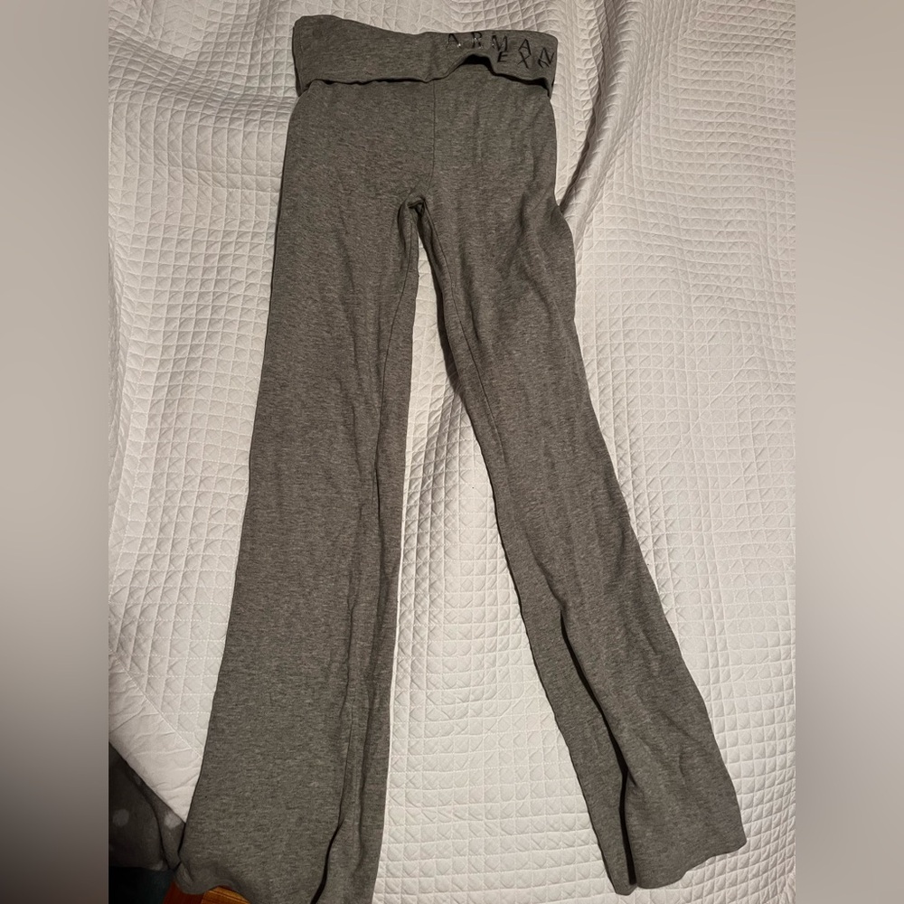 Armani Exchange Grey Flared Yoga Pants